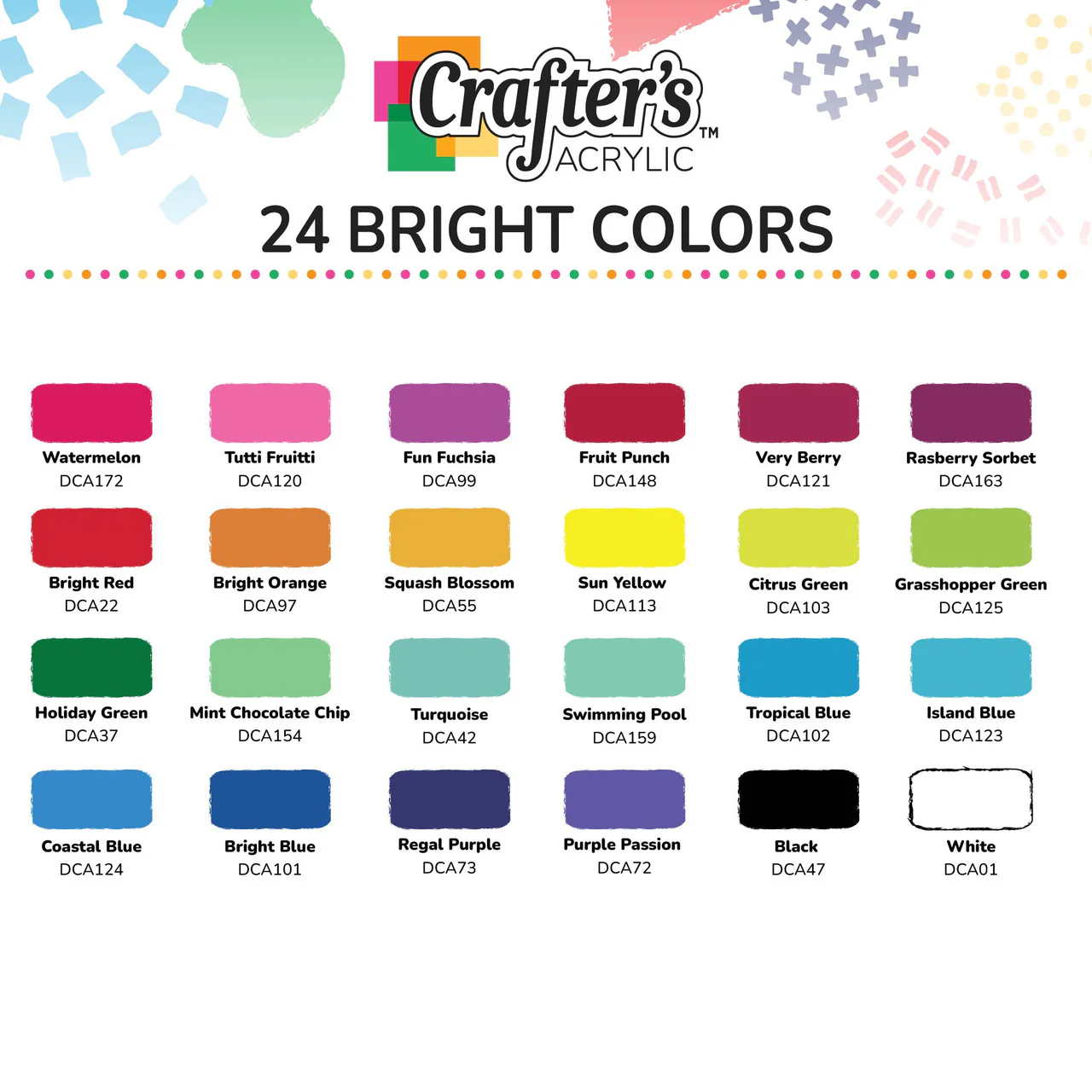 Crafter's Acrylic Brights Acrylic Paint Set - Image 2
