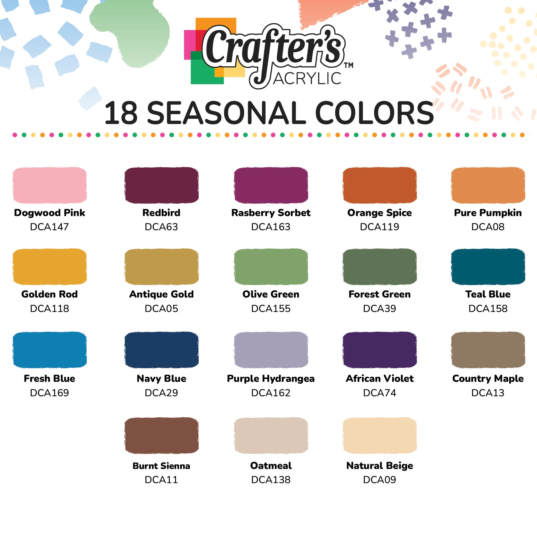 Crafter's Acrylic Fall Paint Set - Image 2