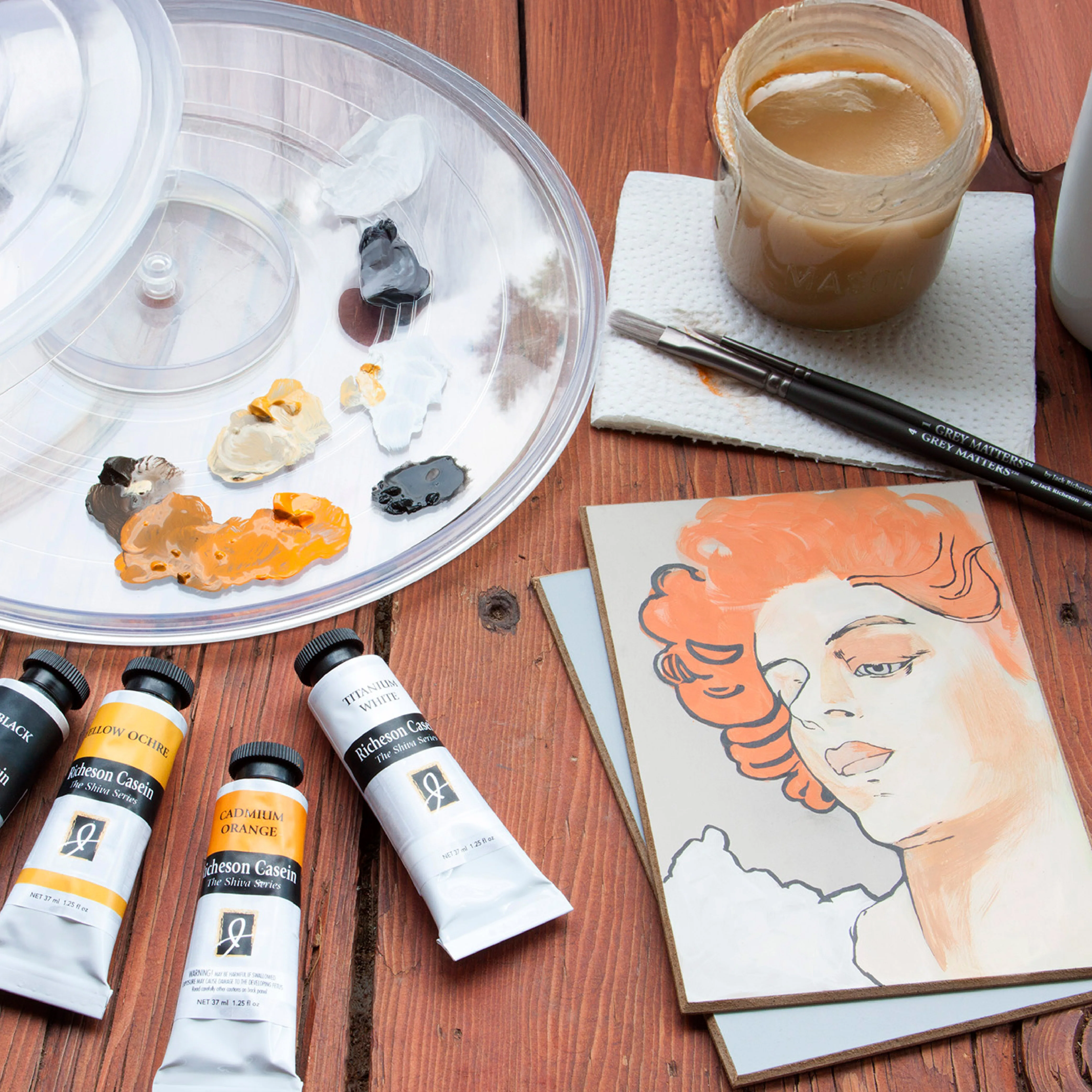 Introductory Casein Paint Set - Image 4