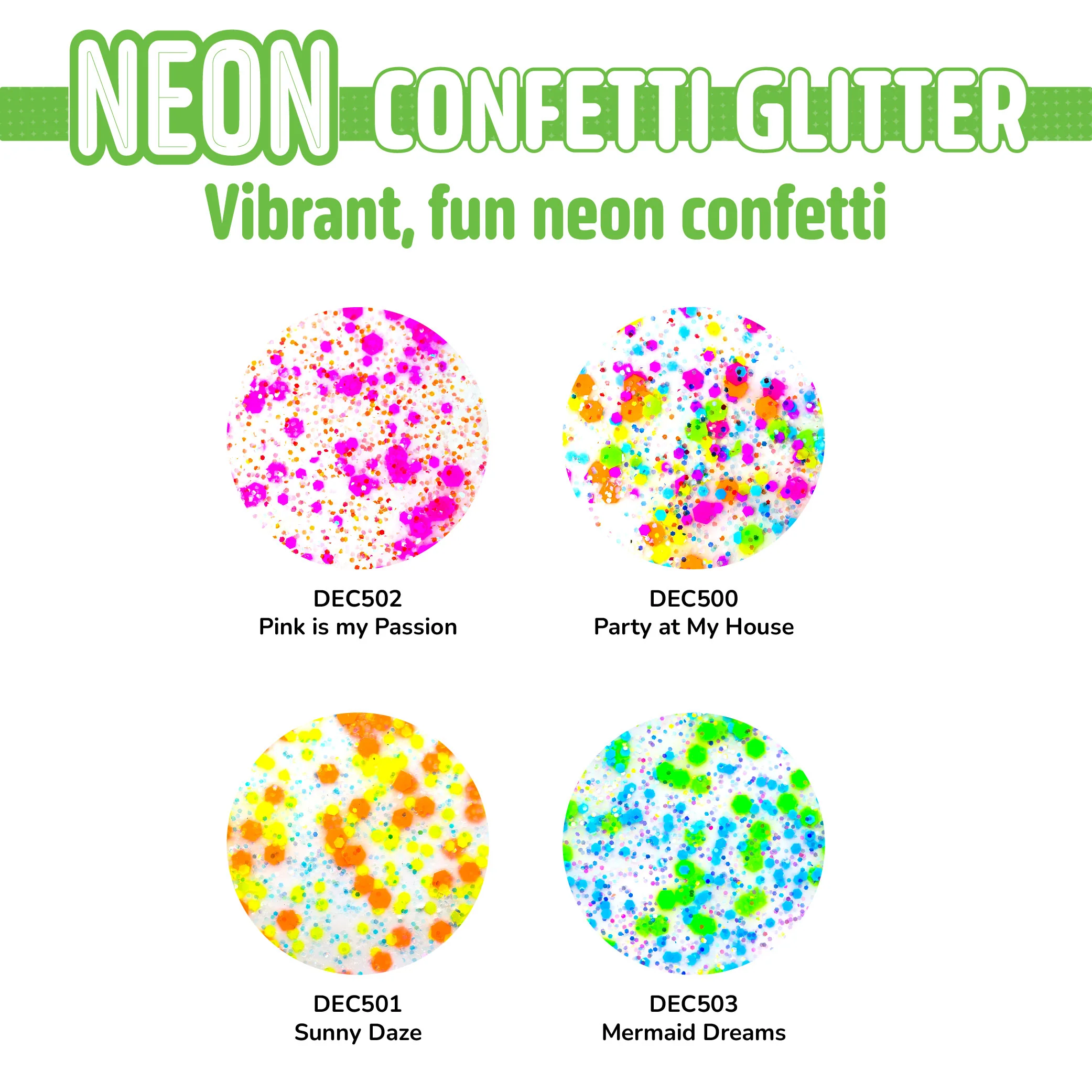 Love, Color Neon Confetti Glitter - Image 3
