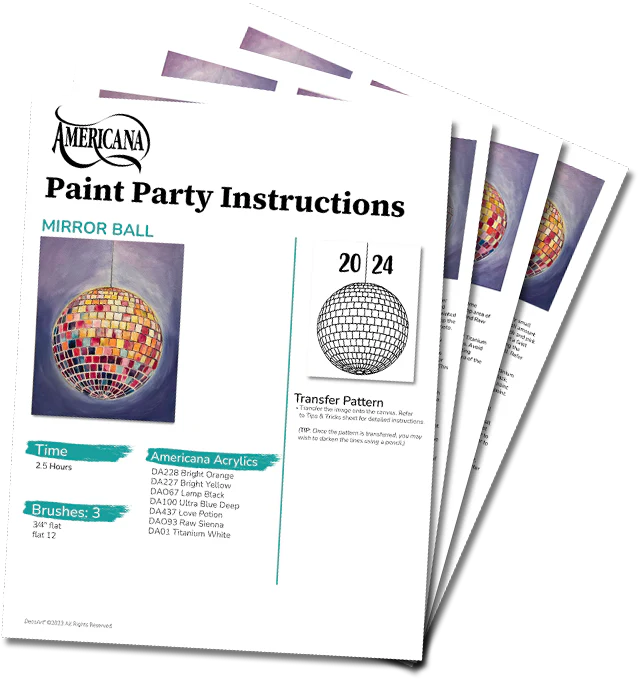 Mirror Ball Paint Party Kit - 16x20 - Image 7