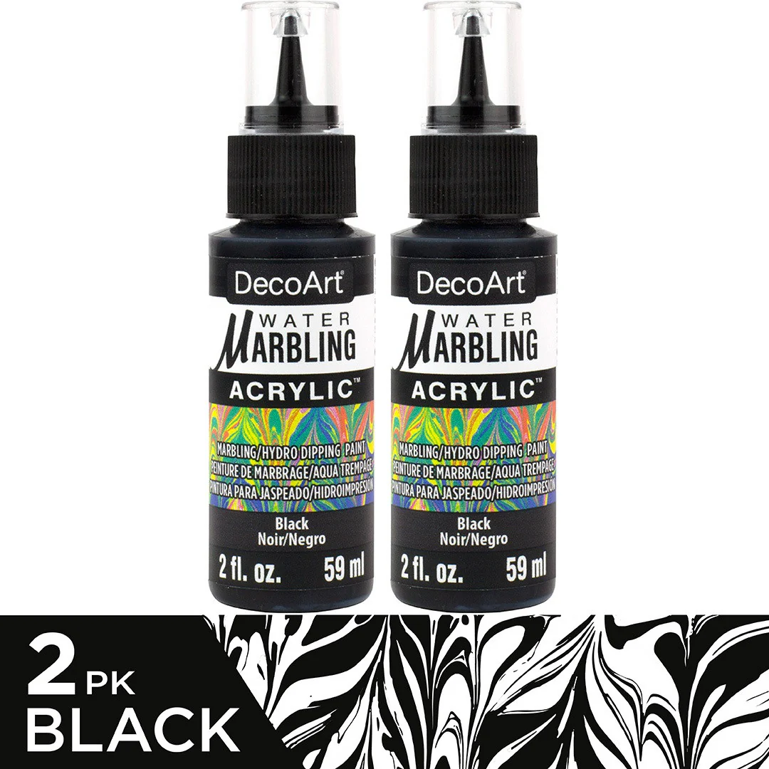 Water Marbling Paint Black 2pk - Image 2
