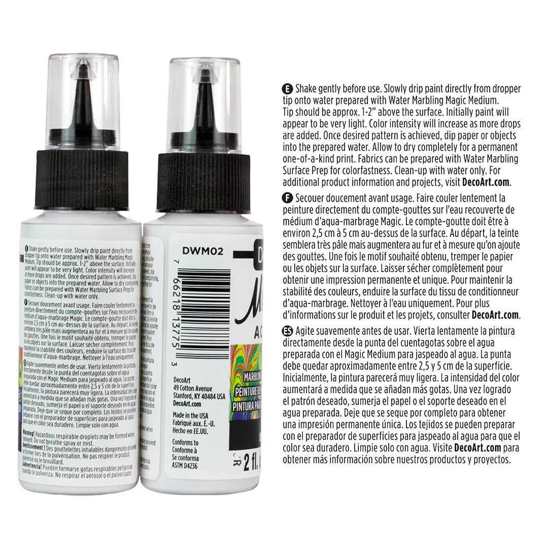 Water Marbling Paint Black and White 2pk - Image 4