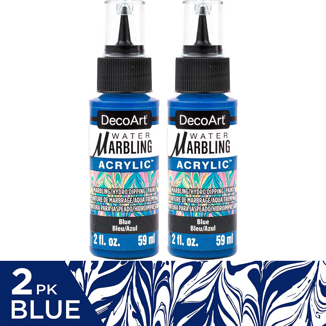 Water Marbling Paint Blue 2pk - Image 2