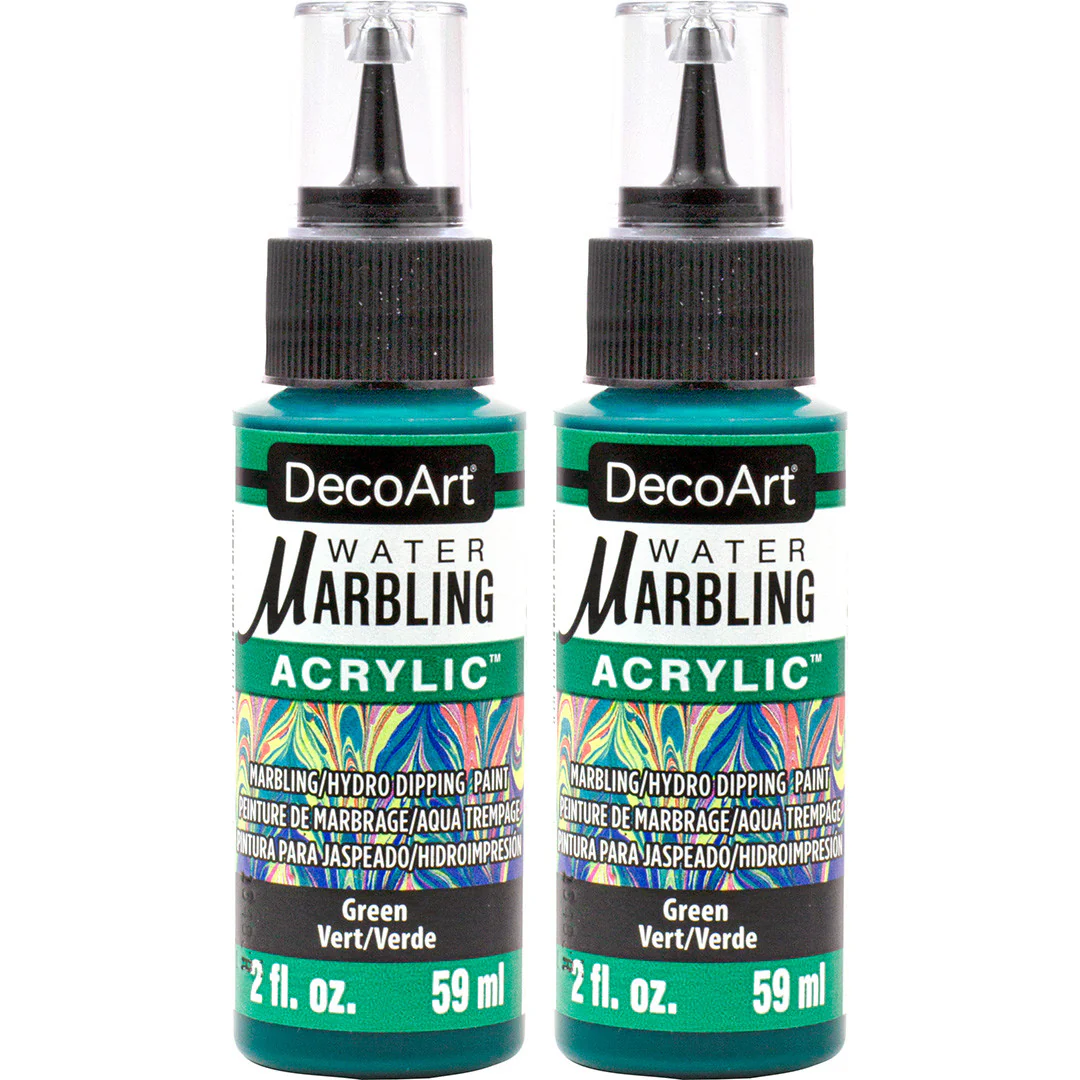 Water Marbling Paint Green 2pk