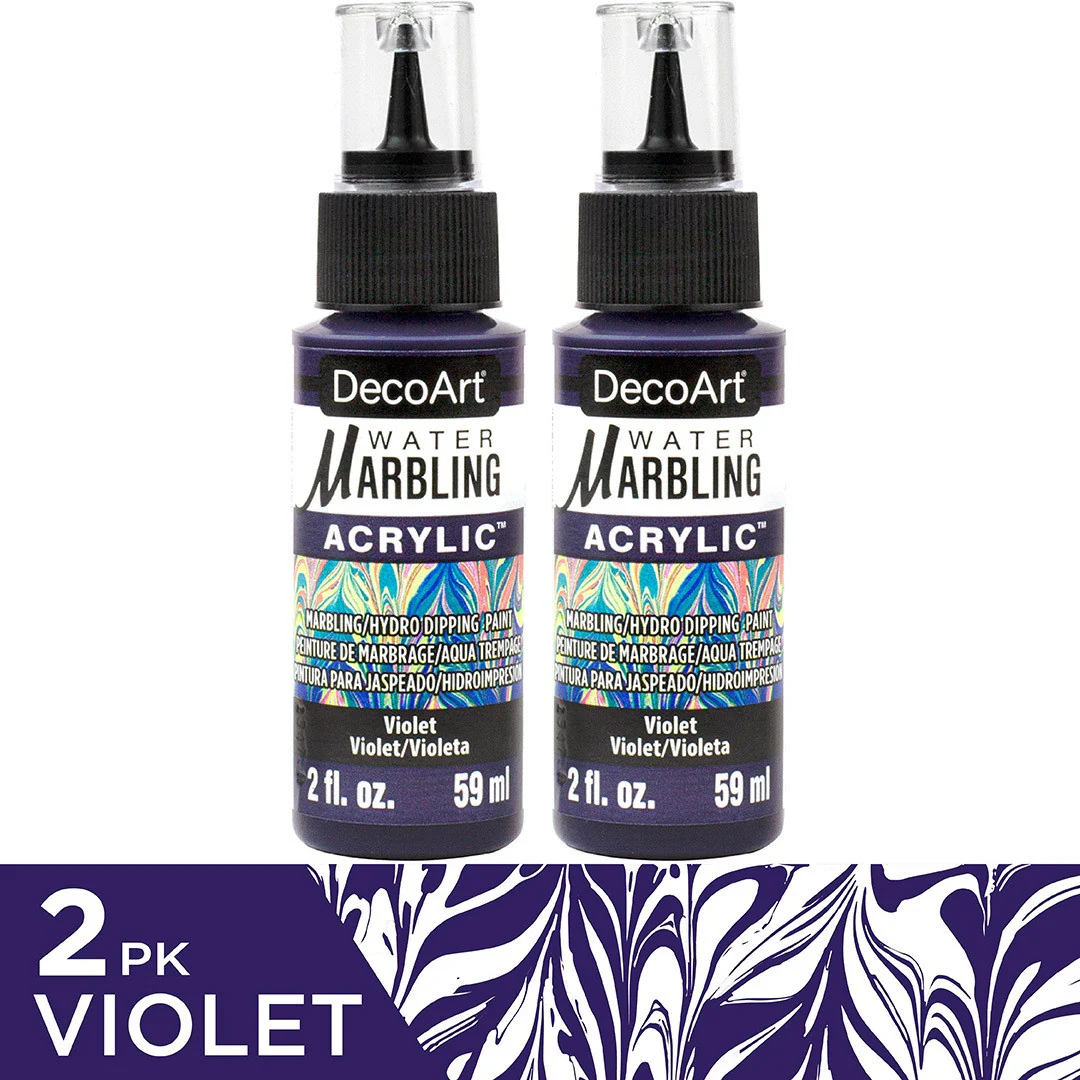 Water Marbling Paint Violet 2pk - Image 2