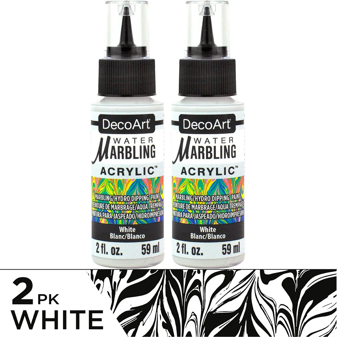 Water Marbling Paint White 2pk - Image 2